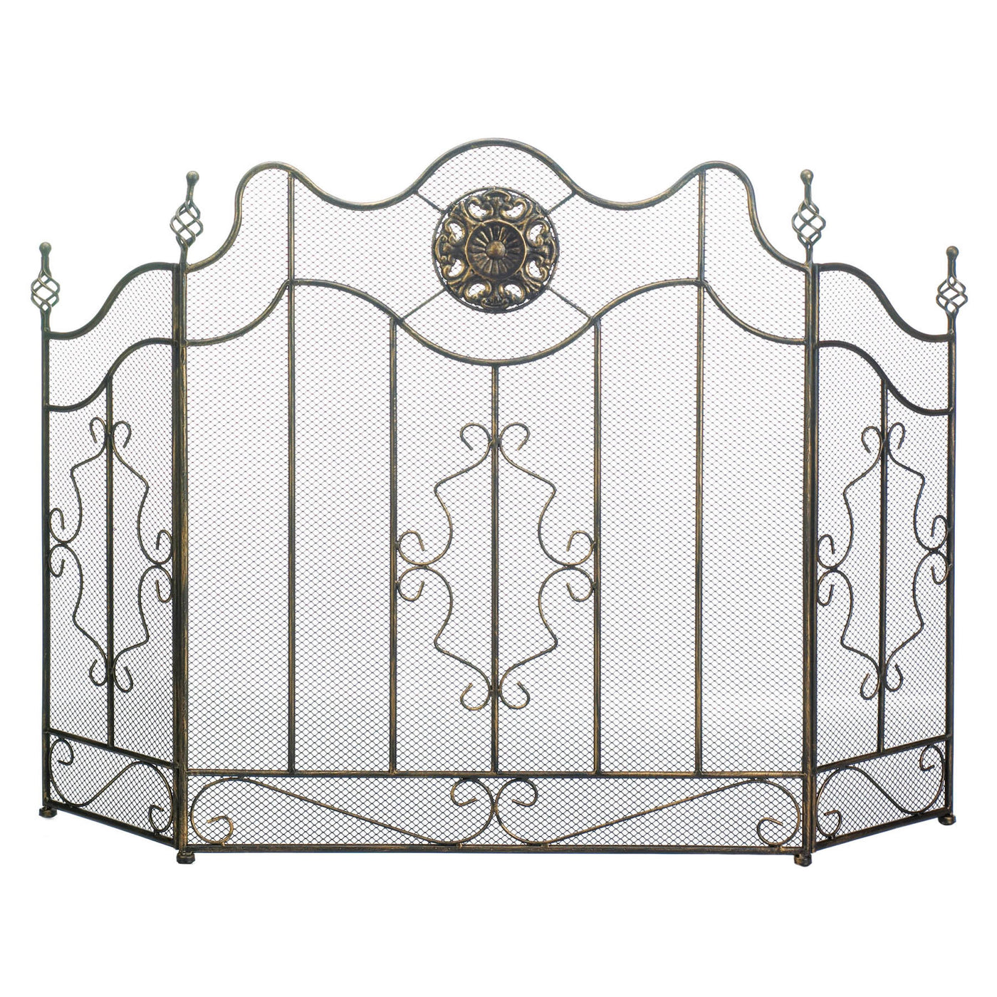 VICTORIAN BLACK FIREPLACE SCREEN
